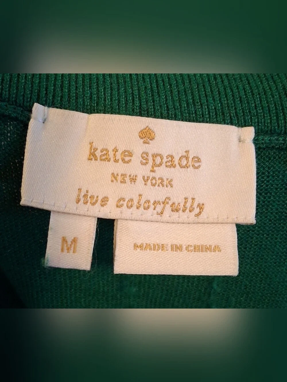 NWOT Kate Spade Green Silk & Cotton Knit Tweed Cardigan & Skirt Suit Set SZ M